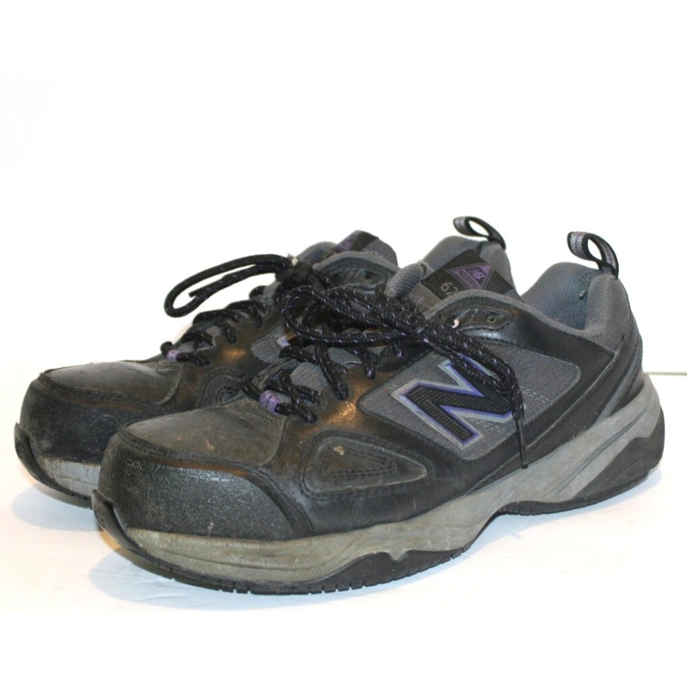 New Balance Industrial 627 Steel Toe Work Shoe Women's‎ 8.5 Black Purple